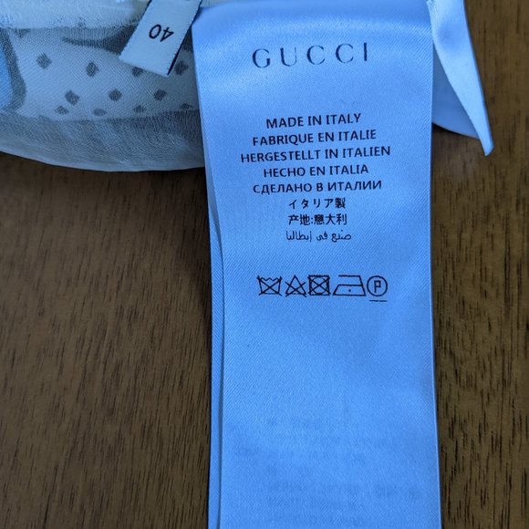 Gucci Blue & White Silk Mini Dress - Picture 6 of 9